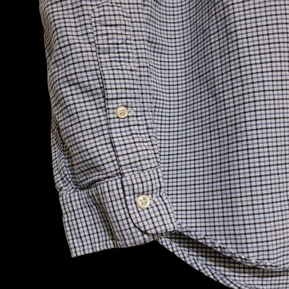 Ralph Lauren Long Slv Button -Mens Large Slim Fit - Blue Check - Multicolor Pony - Picture 3 of 5